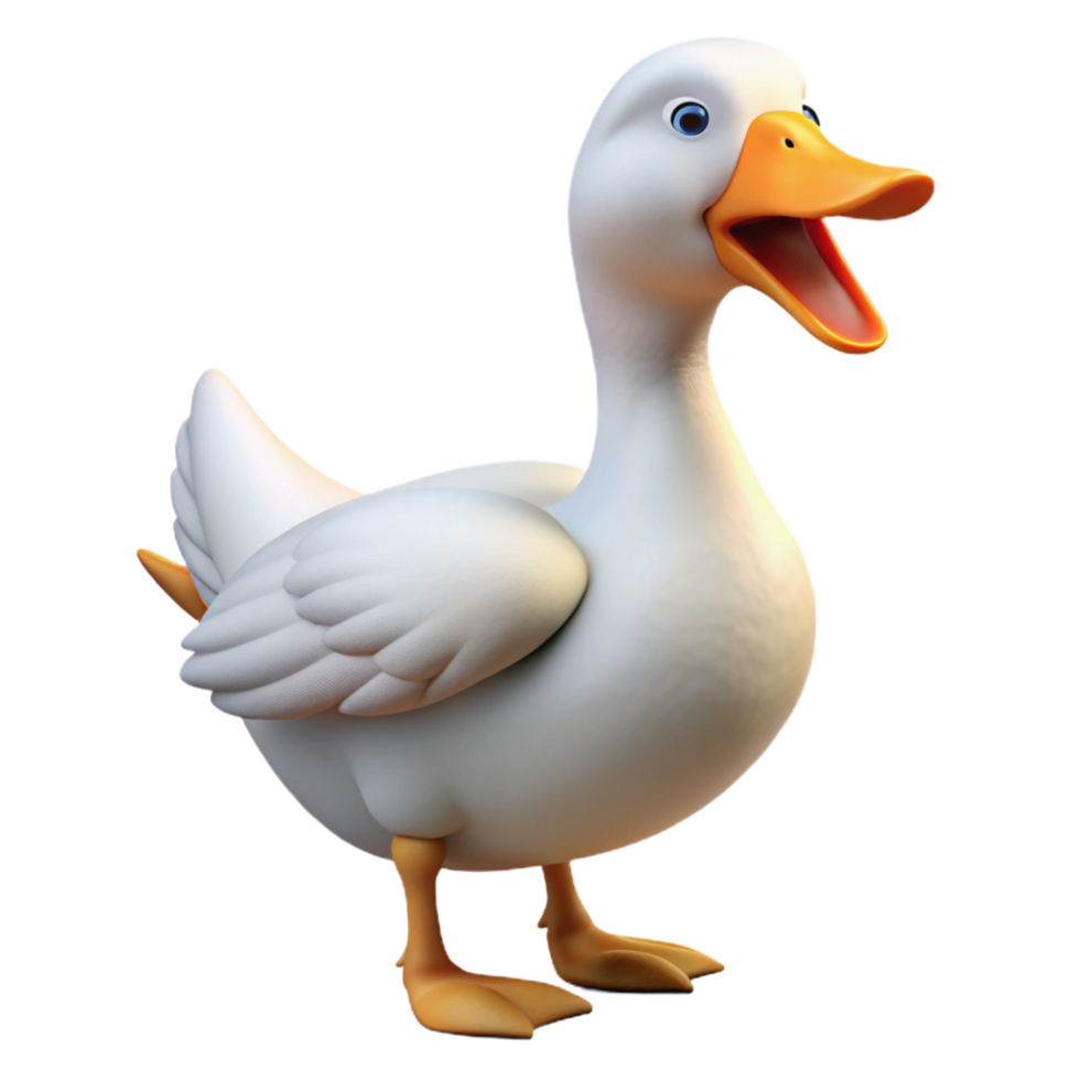 intense spectacular A goose honking. NO BACKGROUND with Transparent Background. authentic png