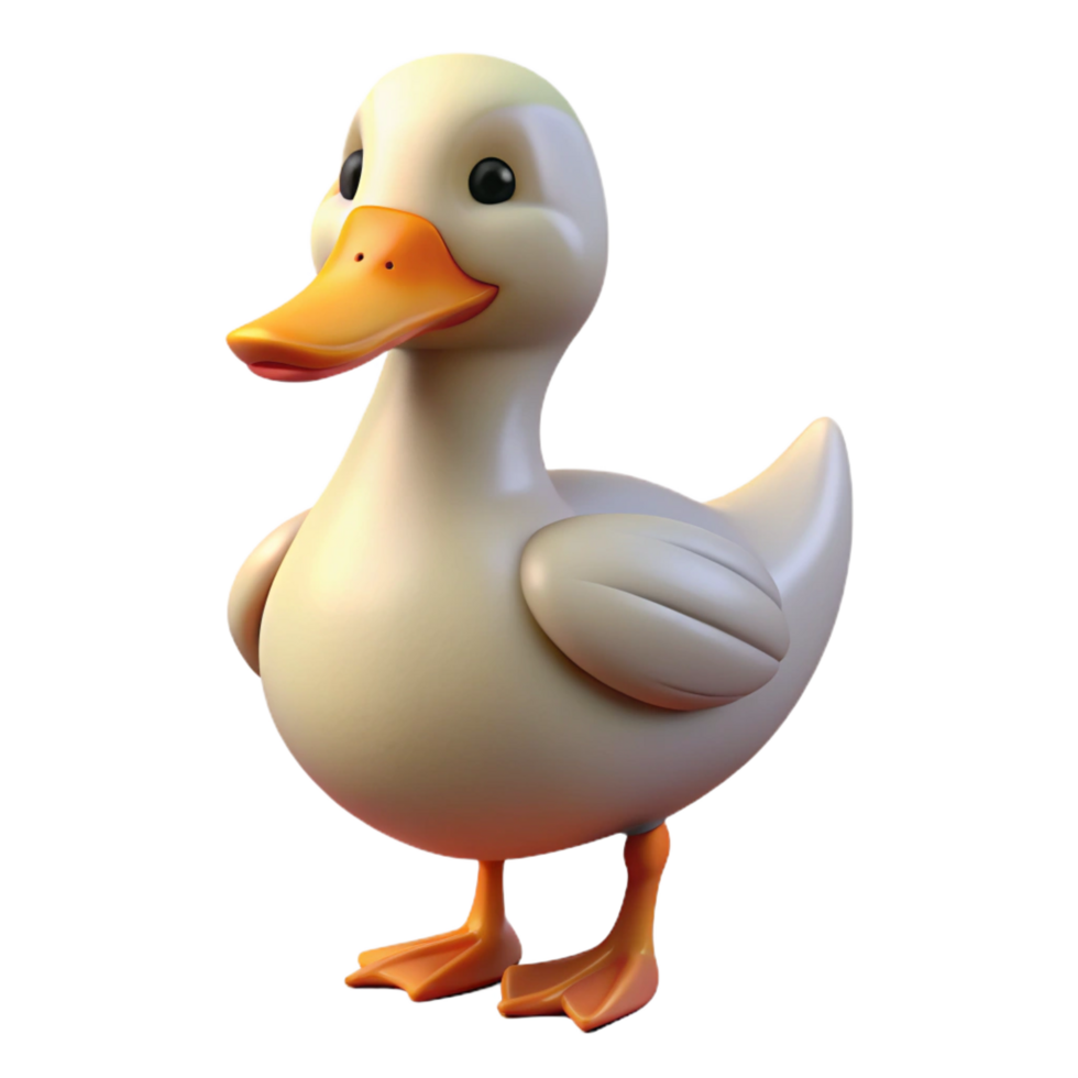 inspired modern A duck quacking. NO BACKGROUND with Transparent Background. professional png
