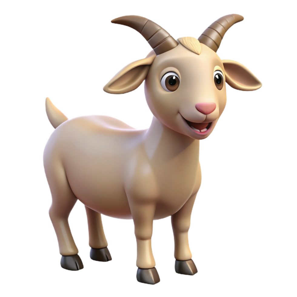 stunning intense rustic A goat bleating. NO BACKGROUND with Transparent Background. genuine png