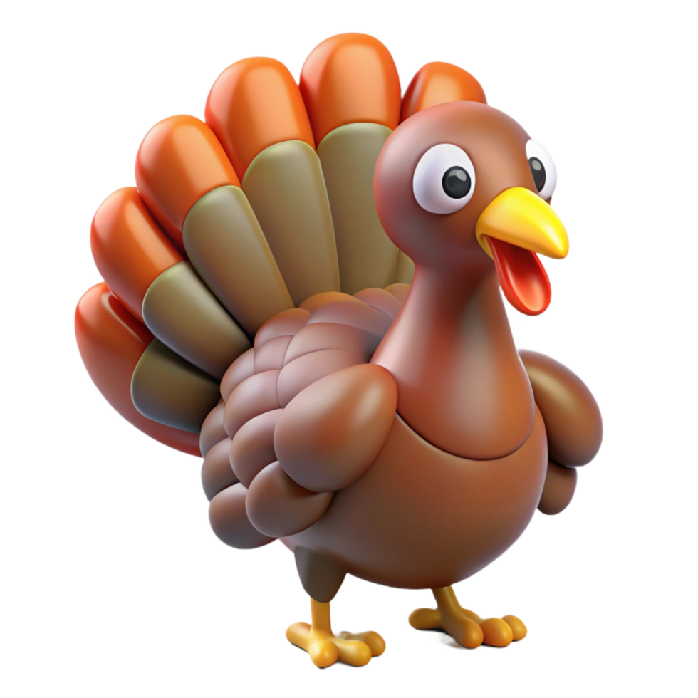 signature industrial A turkey gobbling. NO BACKGROUND with Transparent Background. crisp png