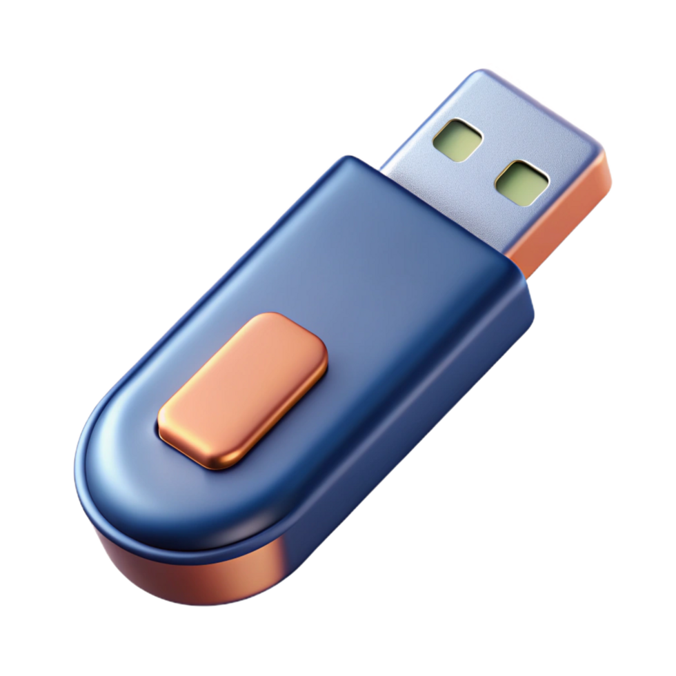 sumptuous harmonious elegant USB flash drive with metal casing NO BACKGROUND with Transparent Background. original png