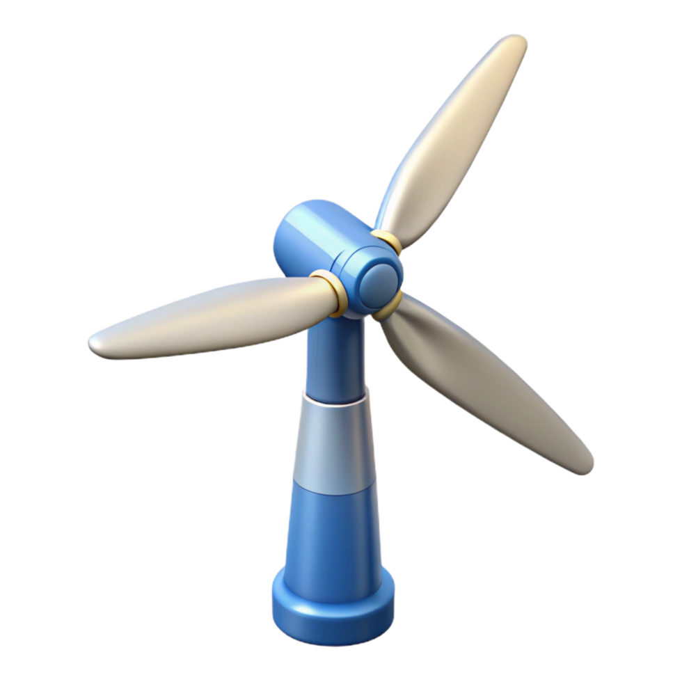 timeless contemporary Wind turbine blade NO BACKGROUND with Transparent Background. 4K png