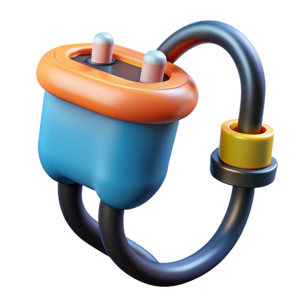peaceful alluring Electric car charging cable NO BACKGROUND with Transparent Background. ultra HD png