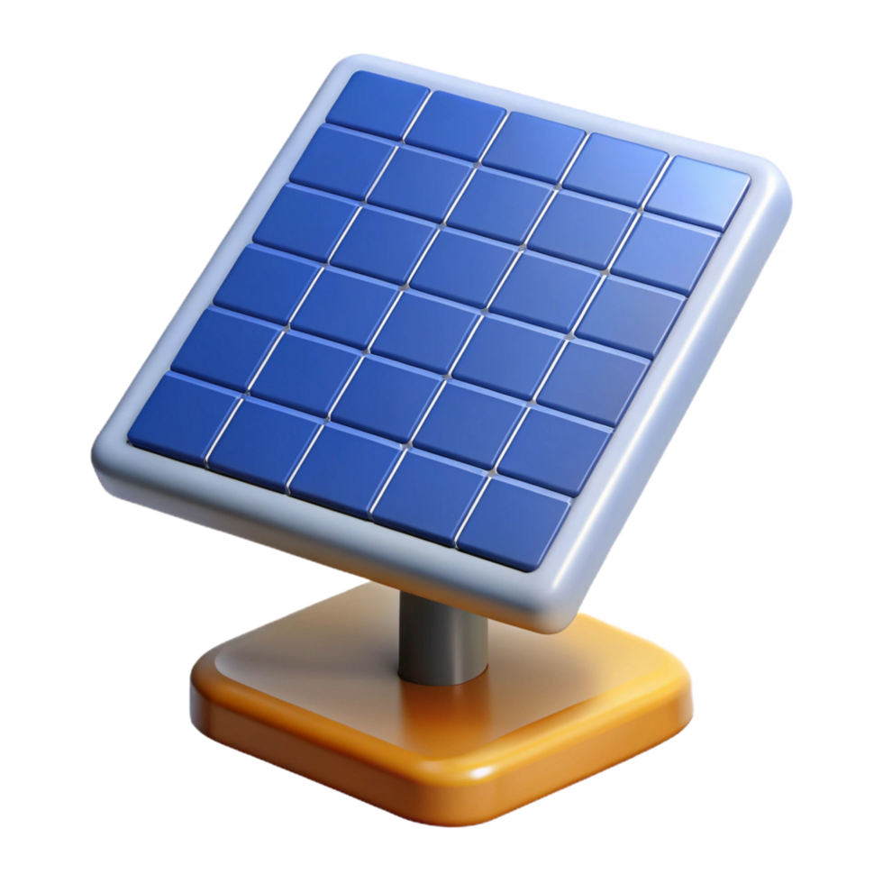 splendid signature Solar panel with visible cells NO BACKGROUND with Transparent Background. png