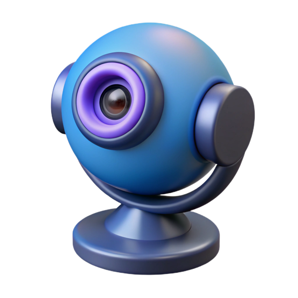 romantic radiant Webcam with built-in microphone NO BACKGROUND with Transparent Background. 4K png
