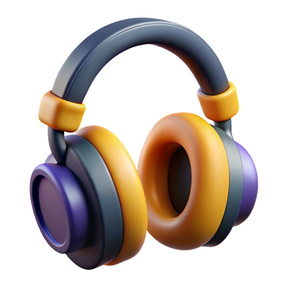 pitoresco distinto estúdio fones de ouvido com ruído cancelamento não fundo com transparente fundo. png