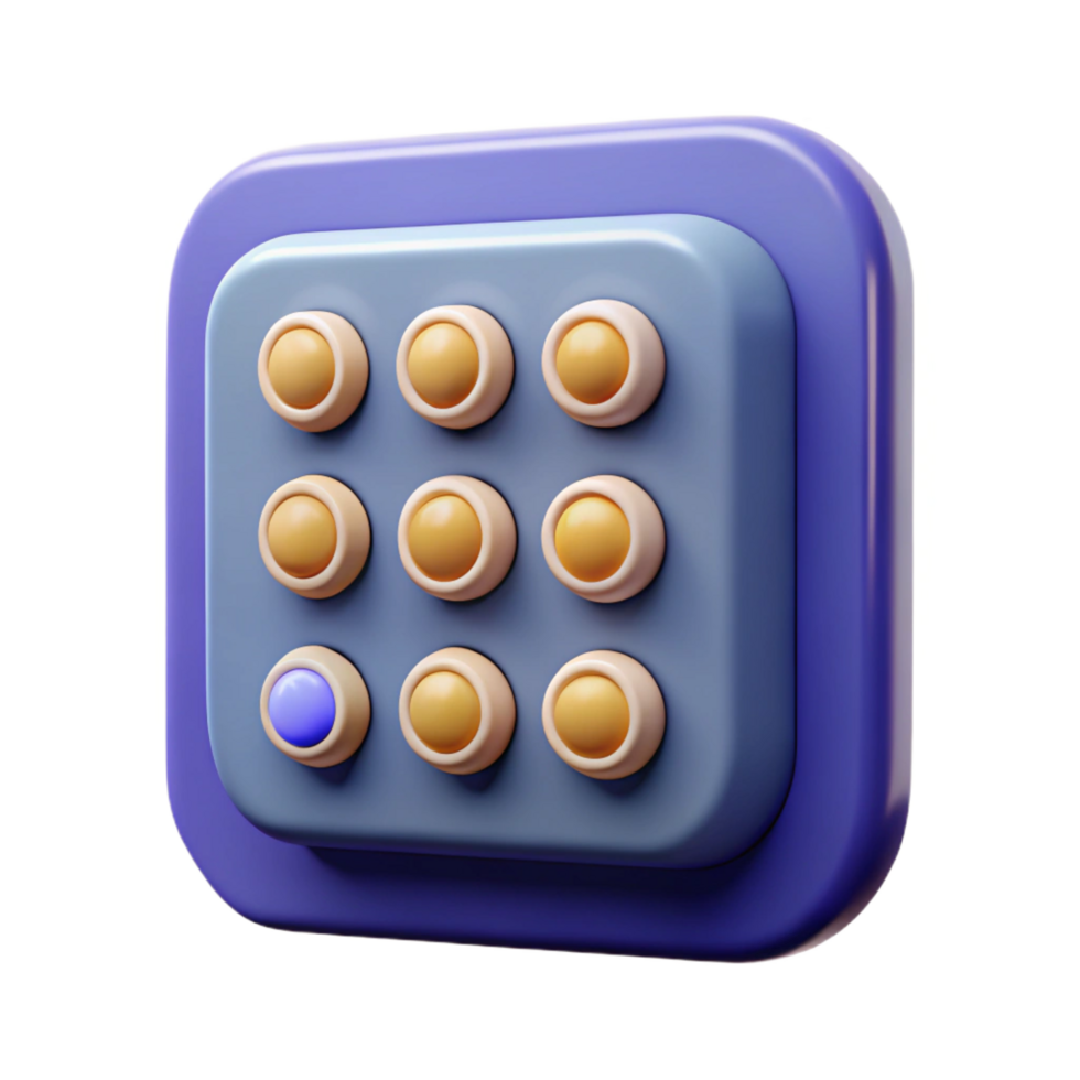 sumptuous urban Security system keypad with numbers NO BACKGROUND with Transparent Background. 8K png