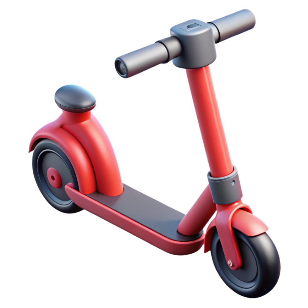 standout gothic Electric scooter with folded handlebars NO BACKGROUND with Transparent Background. original png