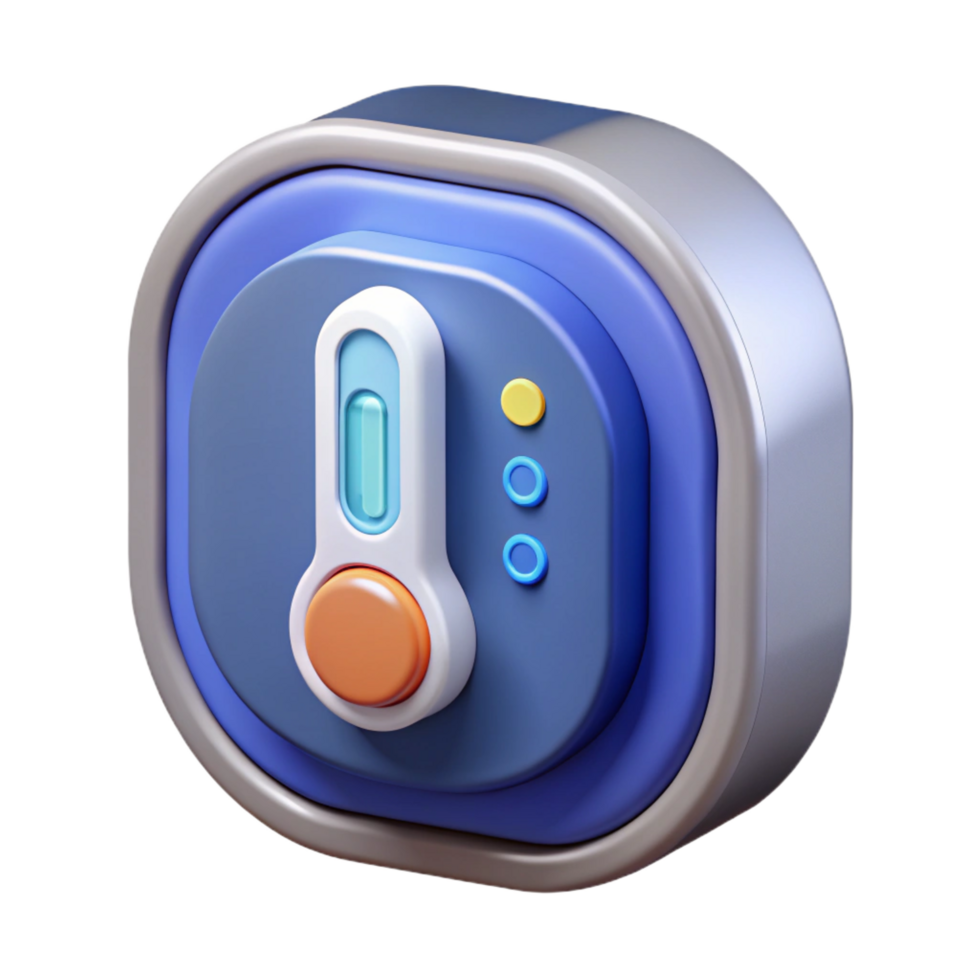 impressive memorable Smart thermostat with temperature display NO BACKGROUND with Transparent Background. png