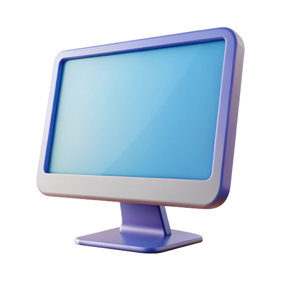 fascinating bohemian Computer monitor with thin bezel NO BACKGROUND with Transparent Background. detailed png