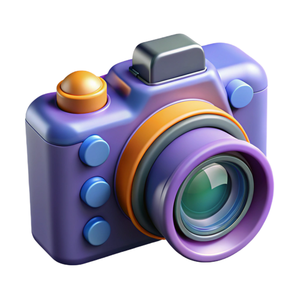 majestic mysterious surreal Digital camera with telephoto lens NO BACKGROUND with Transparent Background. refined png