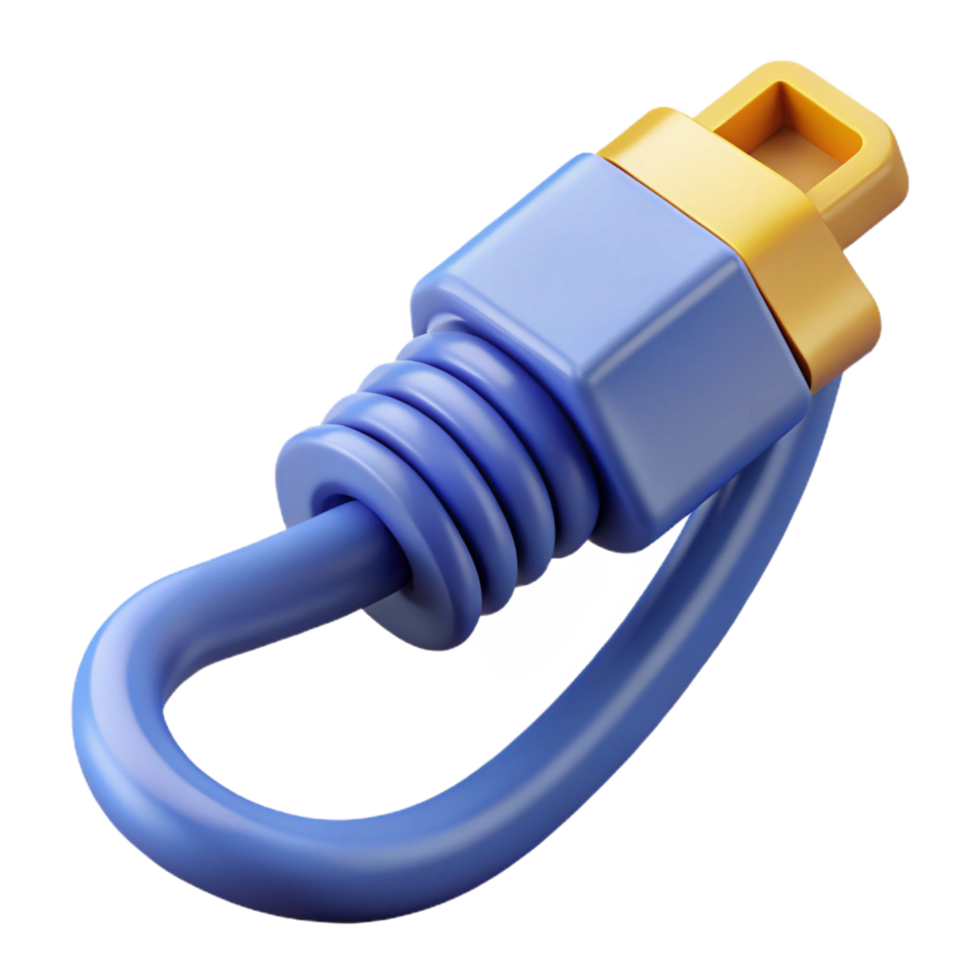 splendid standout Ethernet cable with RJ45 connector NO BACKGROUND with Transparent Background. png