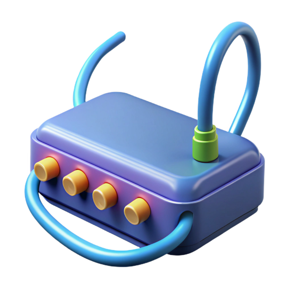 nostalgic serene Modem with cable connections NO BACKGROUND with Transparent Background. elite png