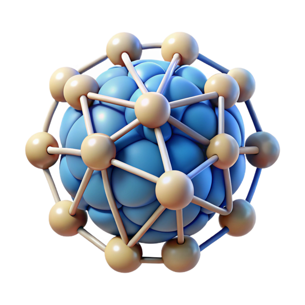 tranquilo impressionante artificial inteligência neural rede não fundo com transparente fundo. bem detalhe png