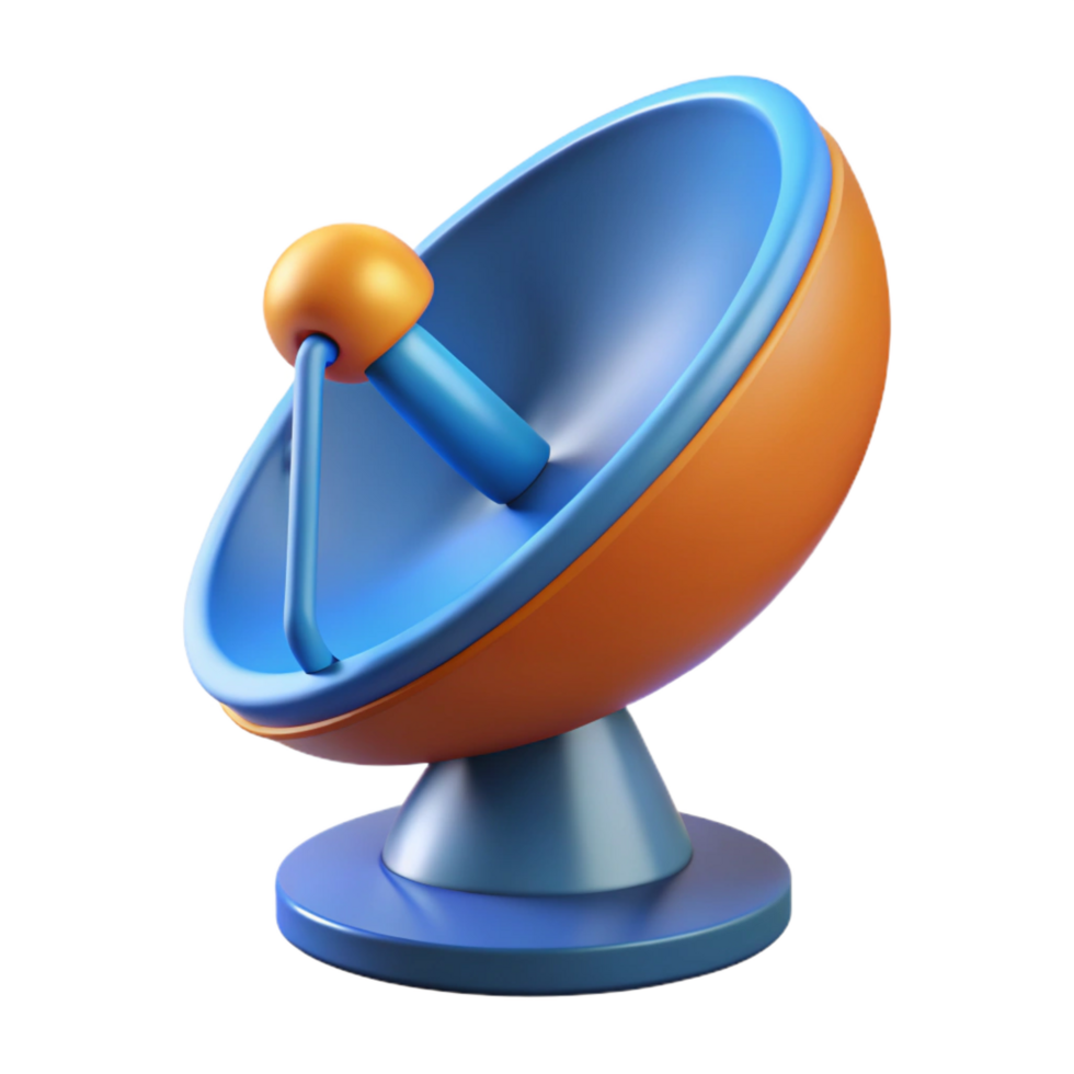 splendid classic Satellite dish with receiver NO BACKGROUND with Transparent Background. flawless png