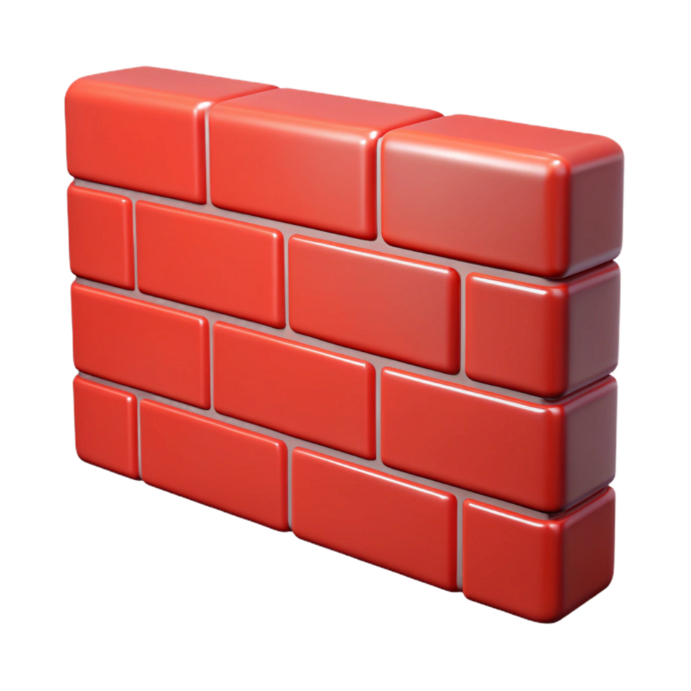 memorable coastal Red brick wall, textured, NO BACKGROUND with Transparent Background. detailed png