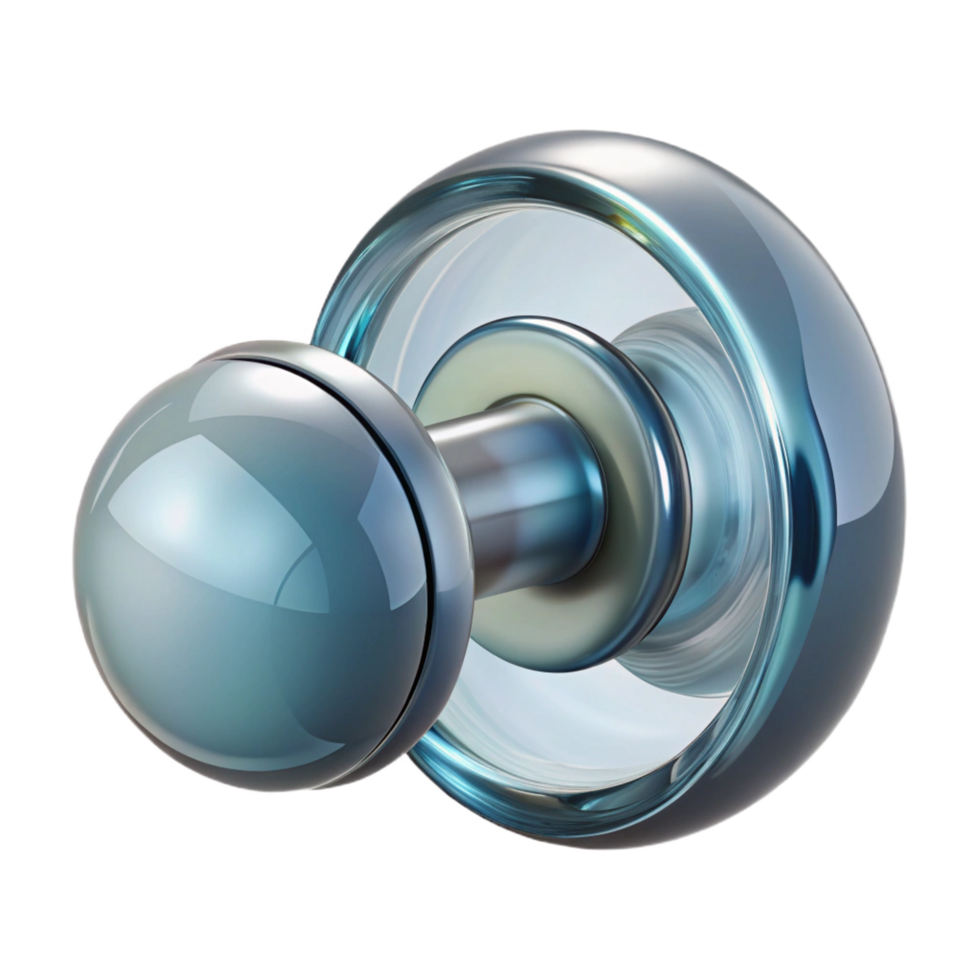 wonderful energetic elegant Glass doorknob, modern design, NO BACKGROUND with Transparent Background. top-tier png