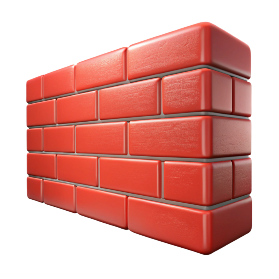picturesque intense elegant Red brick wall, textured, NO BACKGROUND with Transparent Background. perfect clarity png