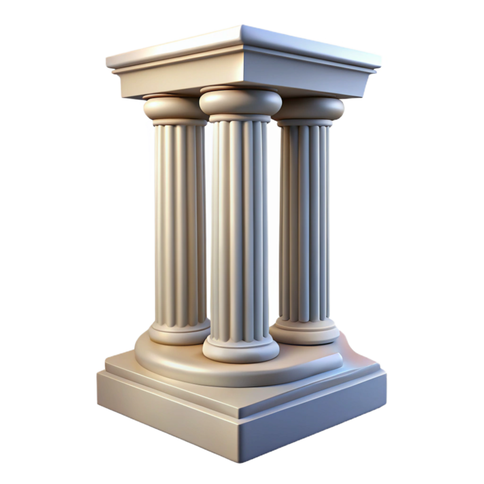 hypnotic notable Temple column, fluted, NO BACKGROUND with Transparent Background. png