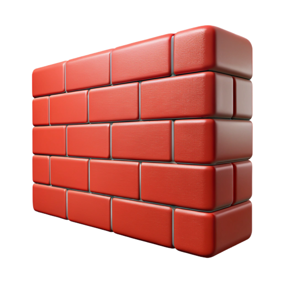 peaceful exquisite Red brick wall, textured, NO BACKGROUND with Transparent Background. sharp png