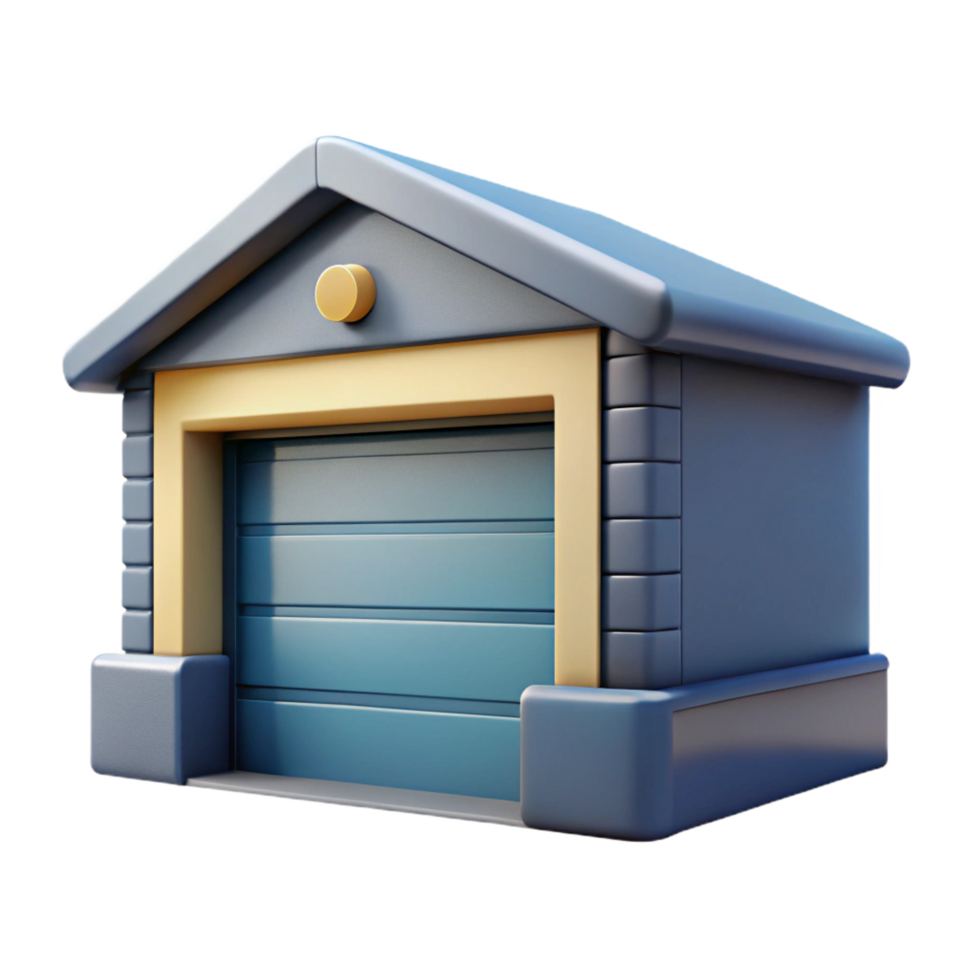 splendid ethereal artistic Garage door, sectional, NO BACKGROUND with Transparent Background. professional png