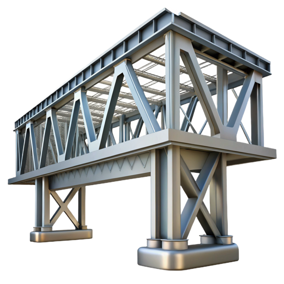 rare impressionist Steel bridge girder, industrial, NO BACKGROUND with Transparent Background. premium png