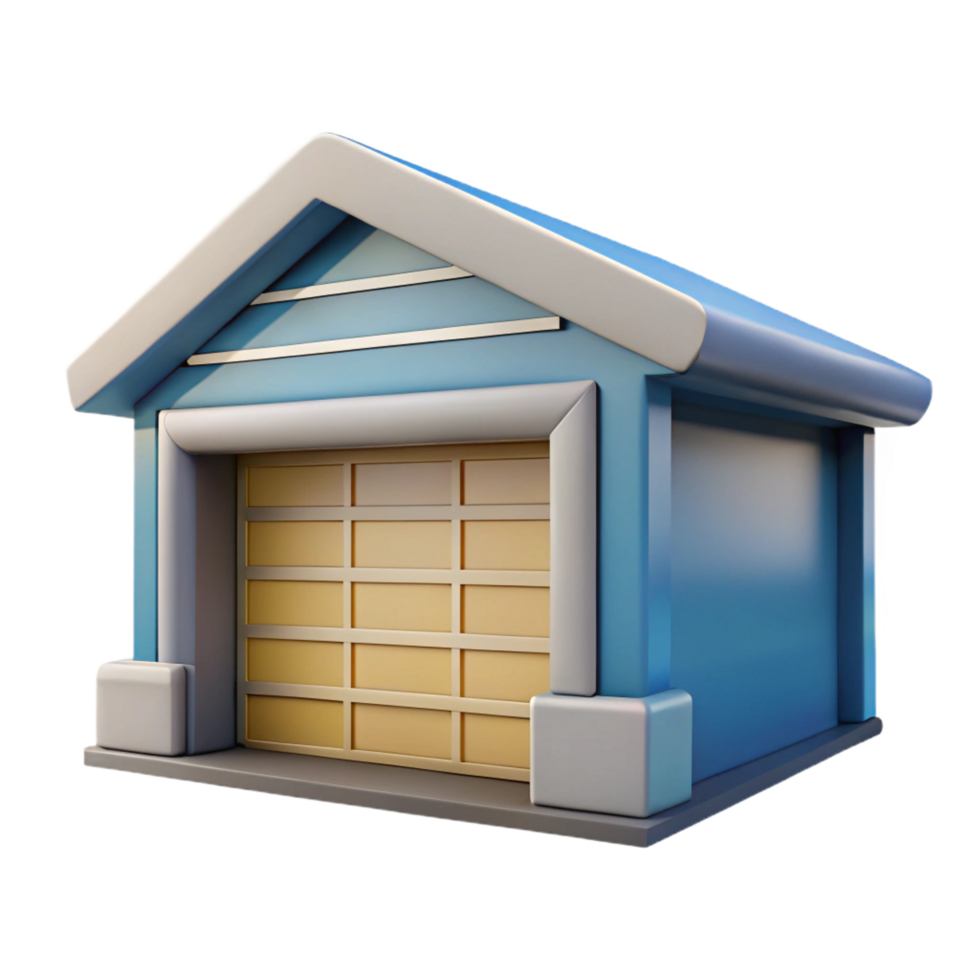 impressive timeless Garage door, sectional, NO BACKGROUND with Transparent Background. png