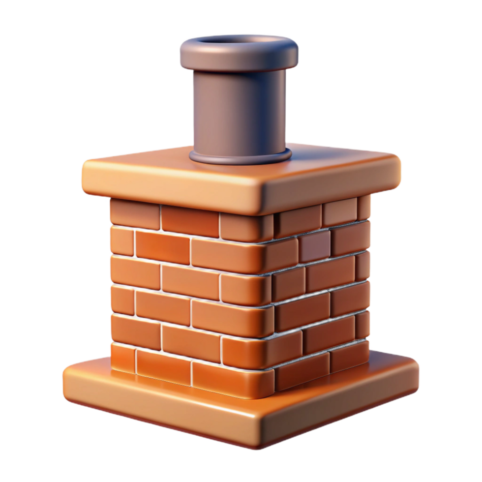 magnificent timeless Chimney stack, brick, NO BACKGROUND with Transparent Background. png