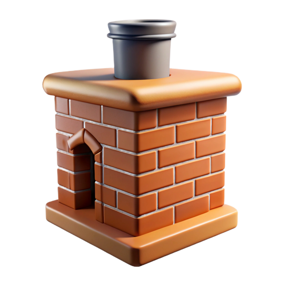 mysterious impressive Chimney stack, brick, NO BACKGROUND with Transparent Background. museum quality png