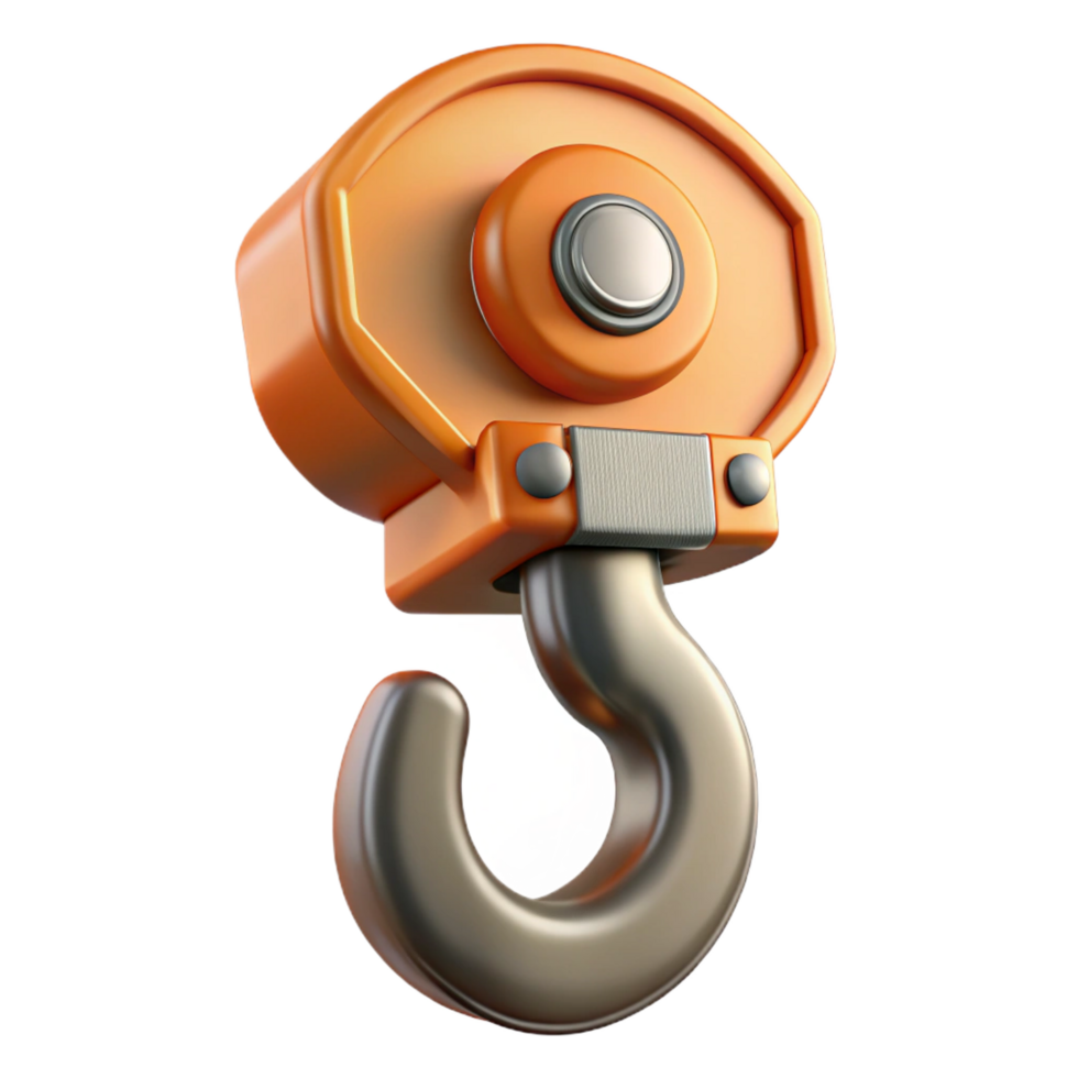 remarkable abstract Crane hook, heavy duty, NO BACKGROUND with Transparent Background. precision png