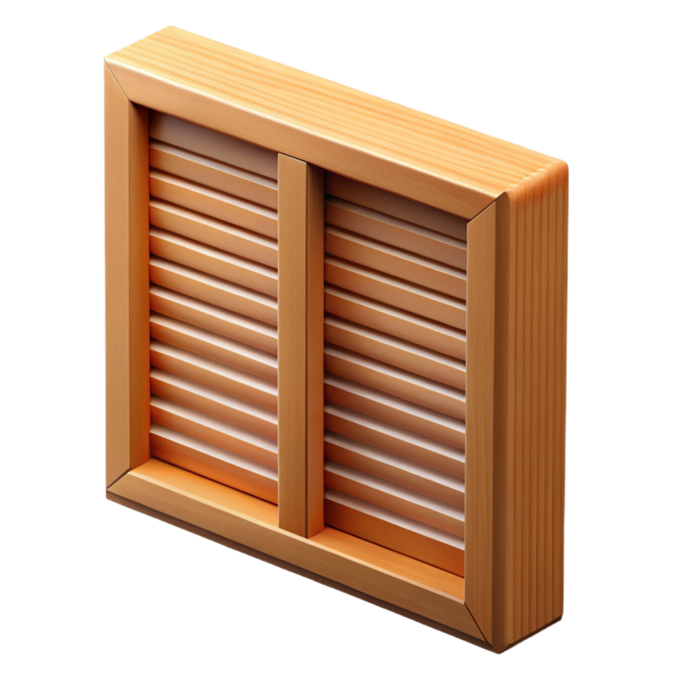 vibrant unforgettable Window shutter, wooden, louvered, NO BACKGROUND with Transparent Background. png