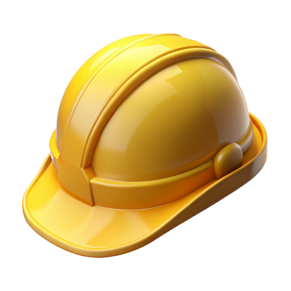 sumptuous traditional Construction helmet, yellow, NO BACKGROUND with Transparent Background. high resolution png