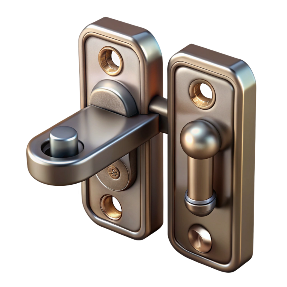 quintessential nordic Window latch, metal, vintage, NO BACKGROUND with Transparent Background. precision png
