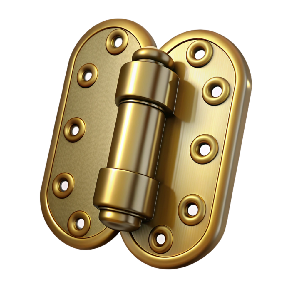 nostalgic majestic Door hinge, brass, antique, NO BACKGROUND with Transparent Background. artisan png