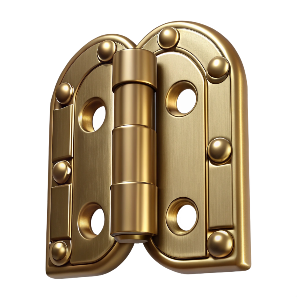 signature baroque Door hinge, brass, antique, NO BACKGROUND with Transparent Background. refined png