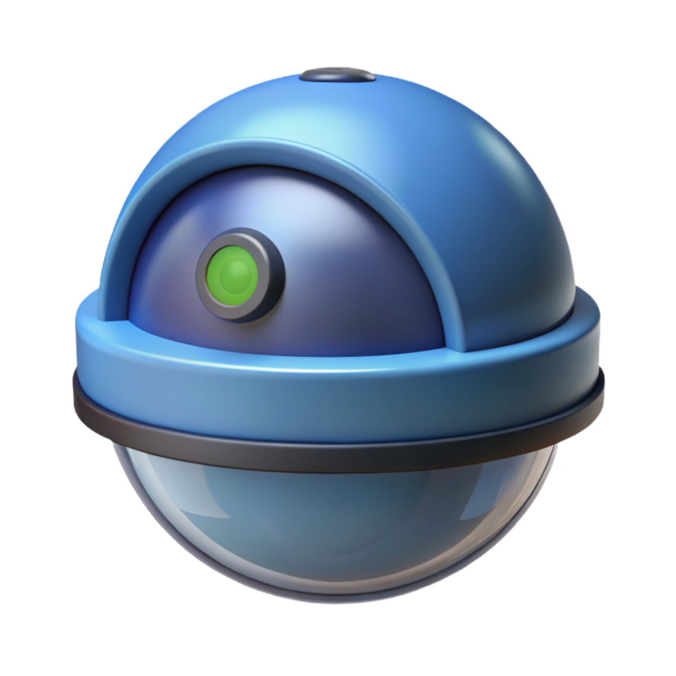 gorgeous creative Security camera, dome style, NO BACKGROUND with Transparent Background. masterfully captured png