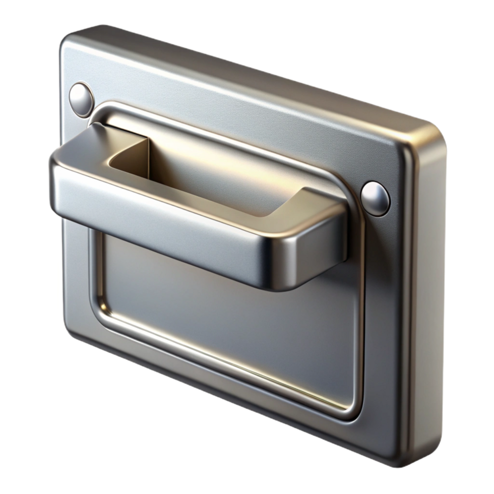reflective impressive Mail slot, brushed steel, NO BACKGROUND with Transparent Background. impeccable png
