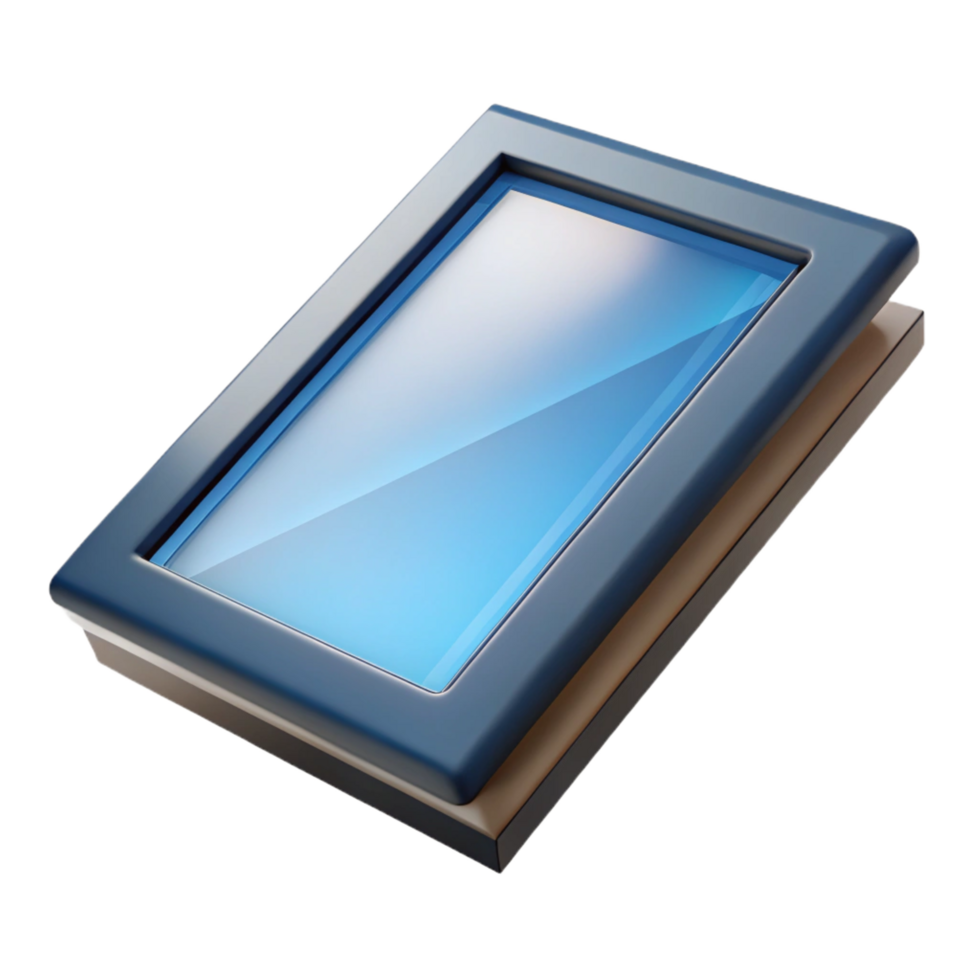 serene nostalgic vintage Skylight window, rectangular, NO BACKGROUND with Transparent Background. 4K png