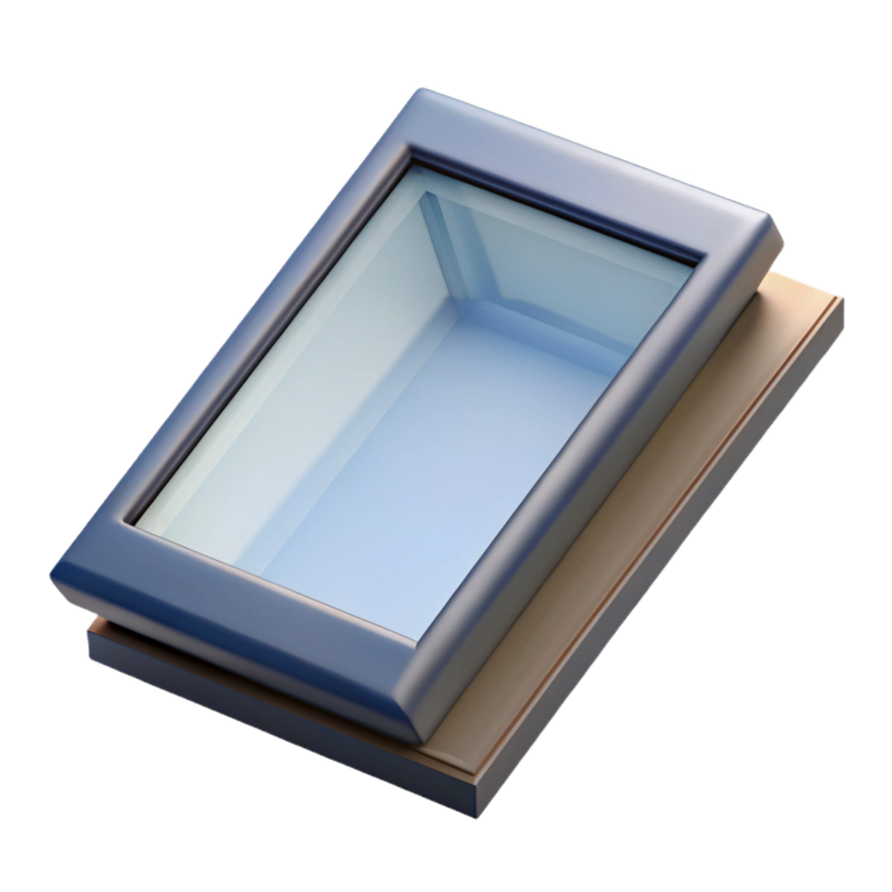 romantic exquisite Skylight window, rectangular, NO BACKGROUND with Transparent Background. expertly shot png
