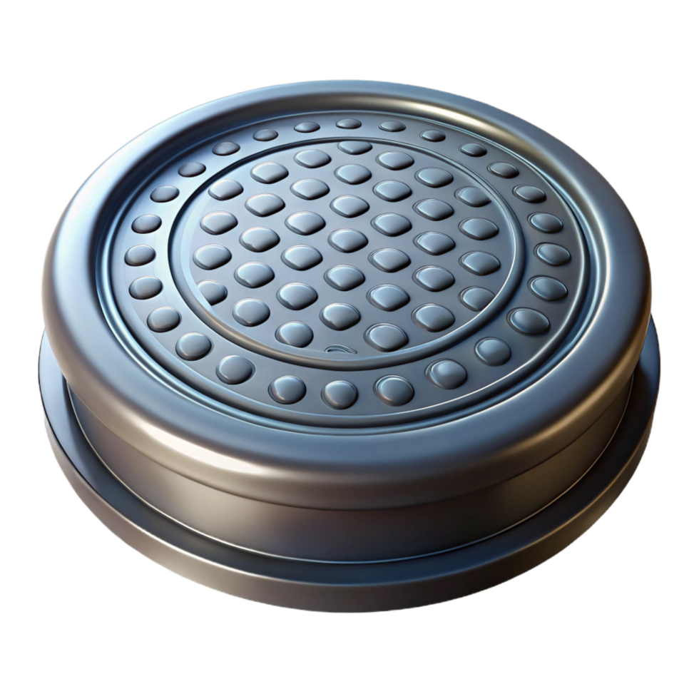 memorable organic Manhole cover, circular, iron, NO BACKGROUND with Transparent Background. high quality png