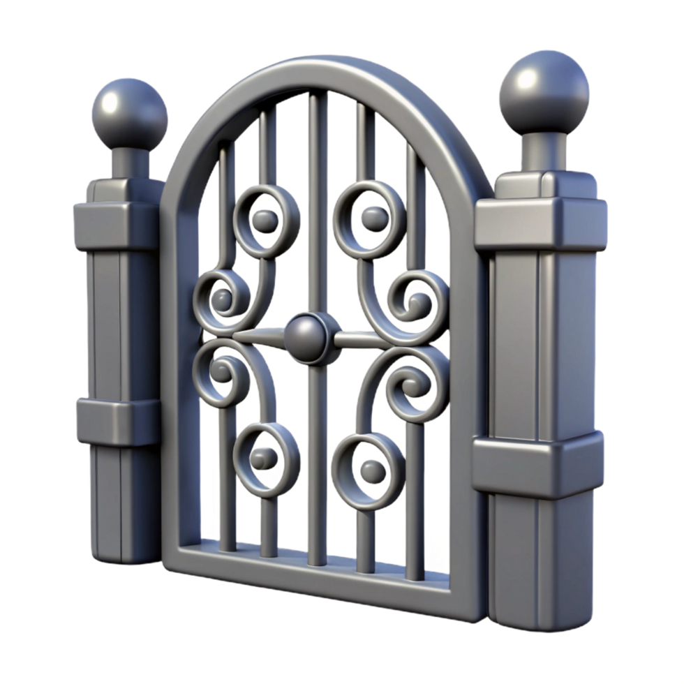 wonderful exceptional Gate latch, wrought iron, decorative, NO BACKGROUND with Transparent Background. png
