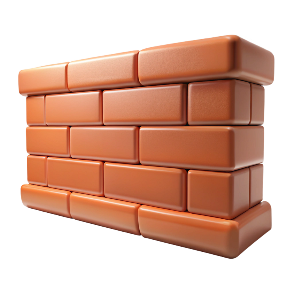 radiant quintessential Brick wall, running bond pattern, NO BACKGROUND with Transparent Background. png