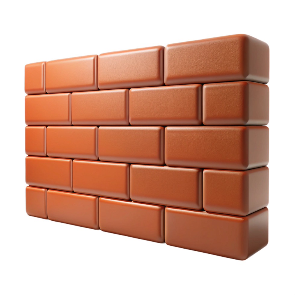 mesmerizing bold urban Brick wall, running bond pattern, NO BACKGROUND with Transparent Background. refined png
