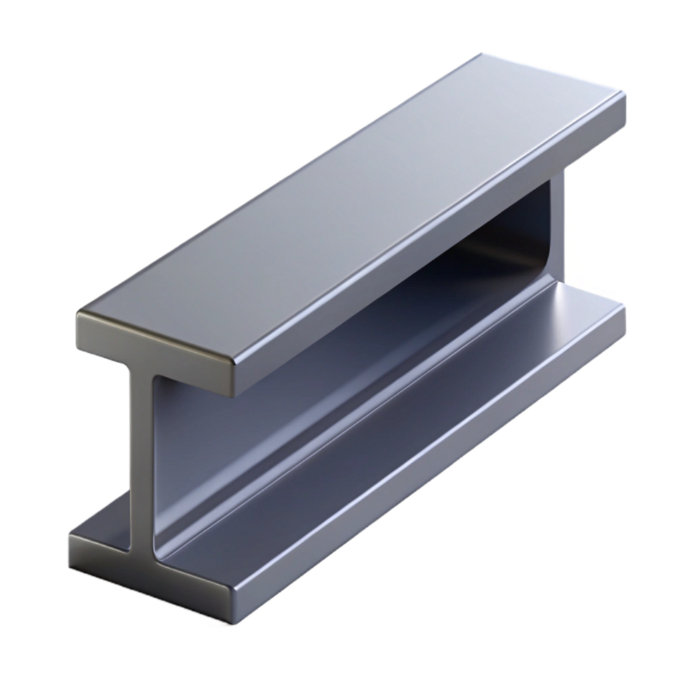 vibrant classic Metal beam, I-beam profile, NO BACKGROUND with Transparent Background. precision png