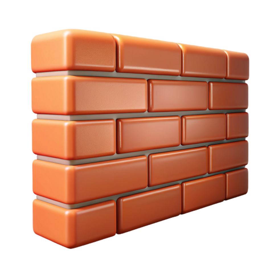 notable avant-garde Brick wall, running bond pattern, NO BACKGROUND with Transparent Background. authentic png