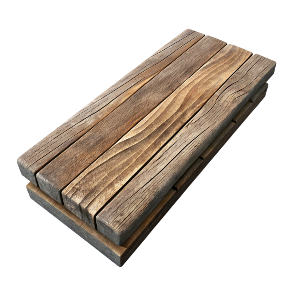 notable baroque Wooden plank, weathered, textured, NO BACKGROUND with Transparent Background. 4K png