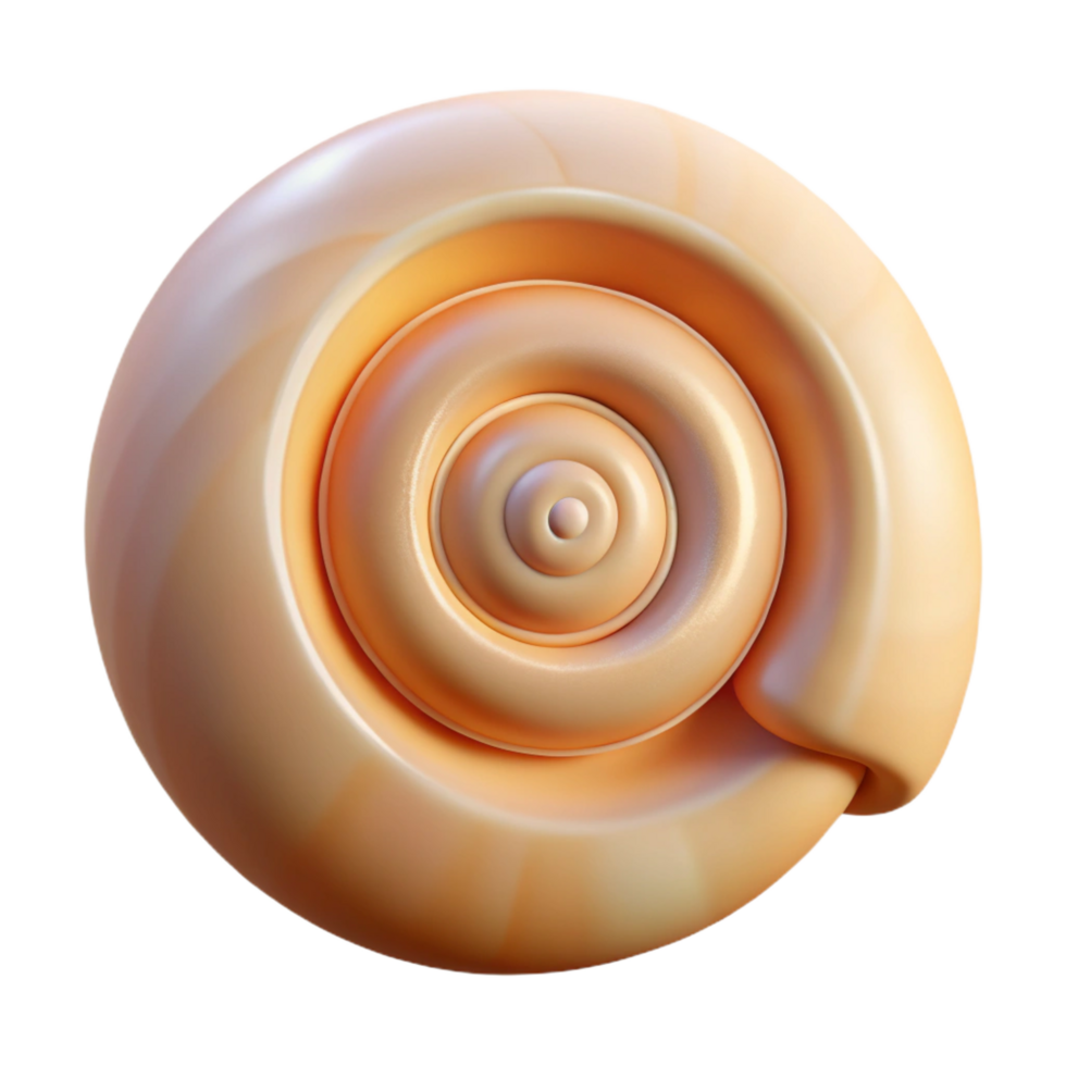 peaceful striking Seashell spiral NO BACKGROUND with Transparent Background. high resolution png