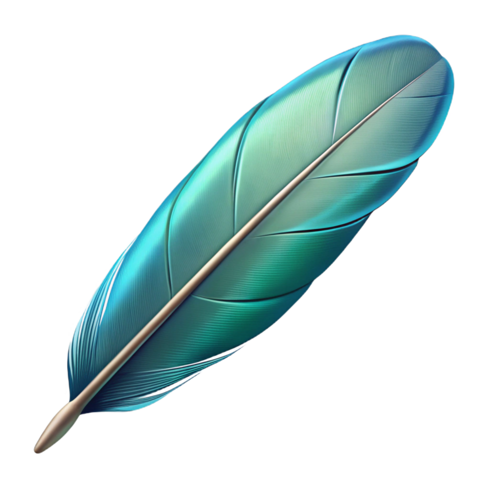 mesmerizing dramatic contemporary Single feather NO BACKGROUND with Transparent Background. masterfully captured png