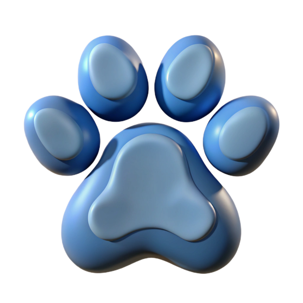 tranquil pristine Paw print of a dog NO BACKGROUND with Transparent Background. studio quality png