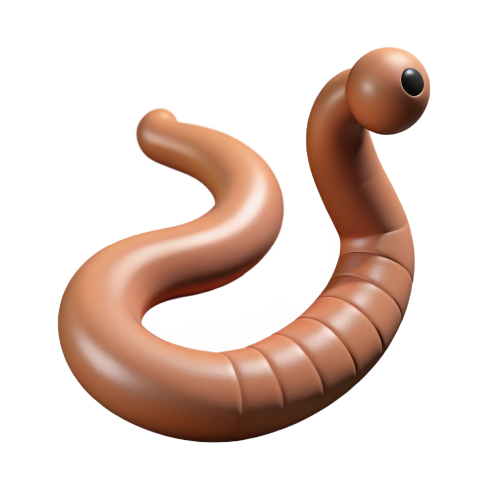 timeless industrial Earthworm NO BACKGROUND with Transparent Background. artisan png